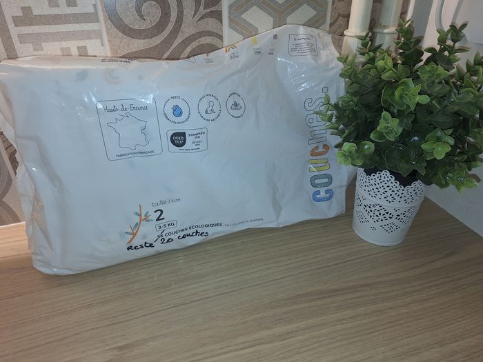 20 couches taille 2 la marque en moins
