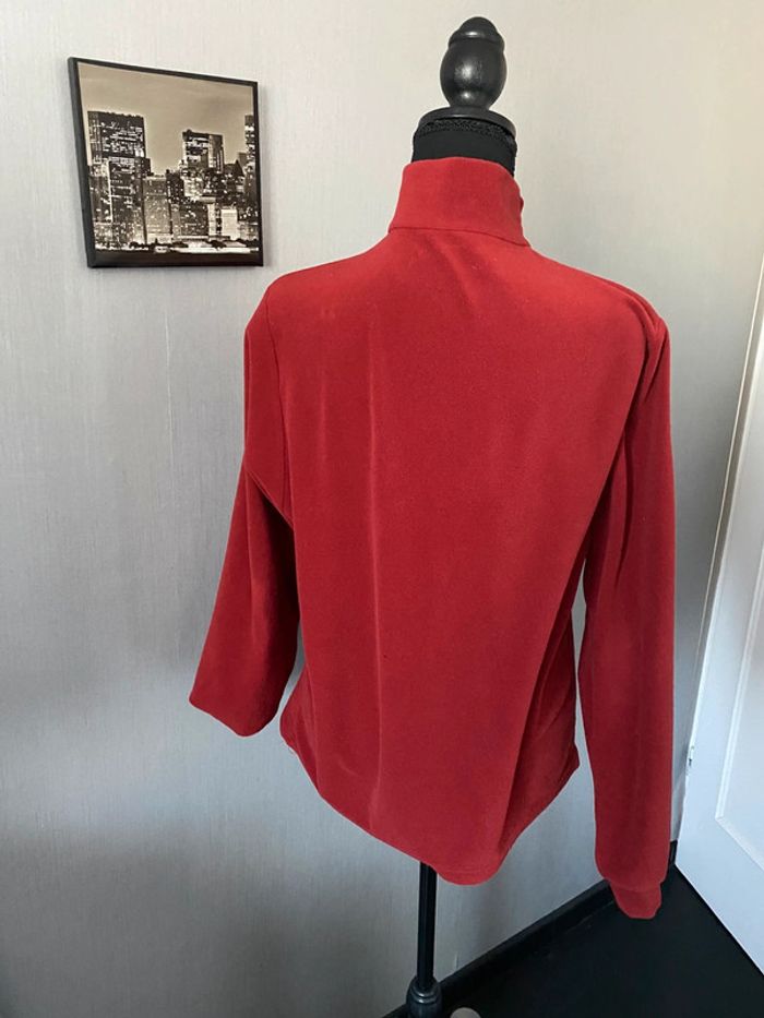 Sweat polaire rouge foncé Lafuma taille 16 ans - photo numéro 3