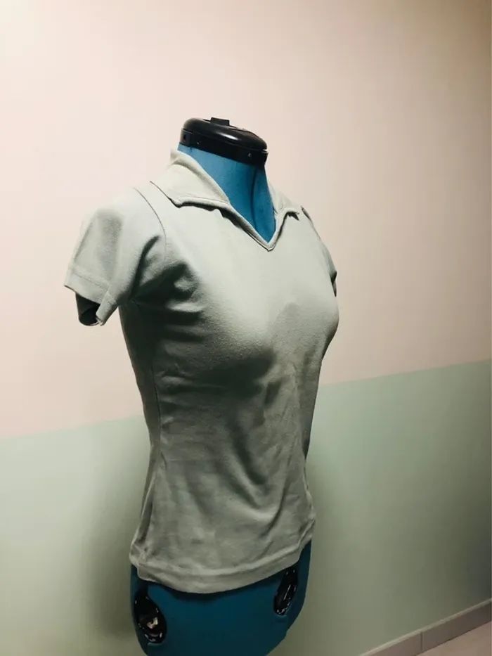 Polo femme vert taille 2 basic one - photo numéro 7