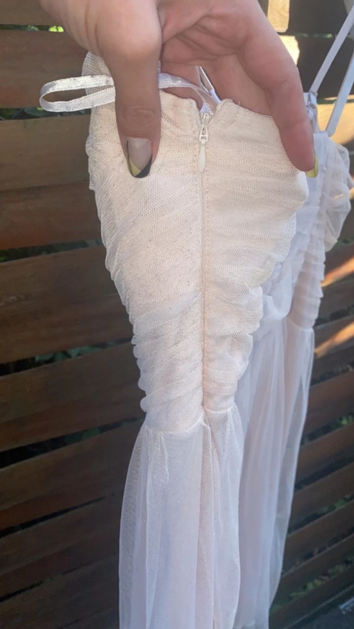 Robe de soirée rose poudre à paillettes - photo numéro 3