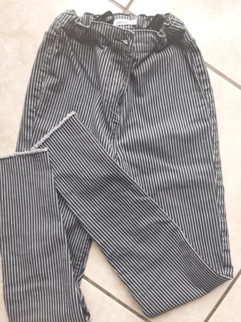 Pantalon rayé slim fille