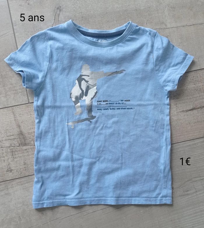 Tee shirt manches courtes 5 ans garçon