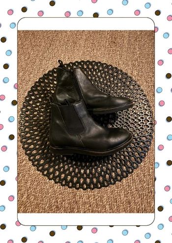 Bottines noires cuir Zara