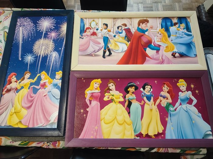 3 tableaux princesses Disney