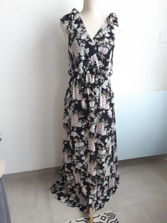 Robe longue fleurs Papillonne T40