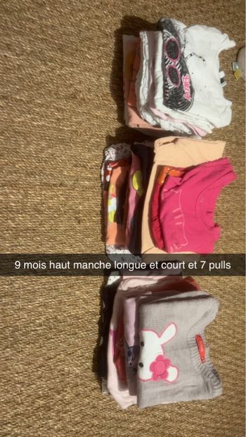 t-shirt fille 9 mois