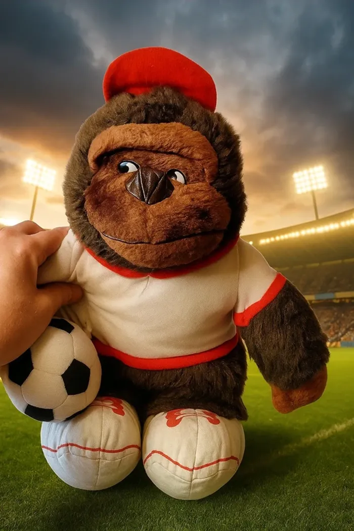 Peluche gorille footballeur  Marque Van Dee Walle