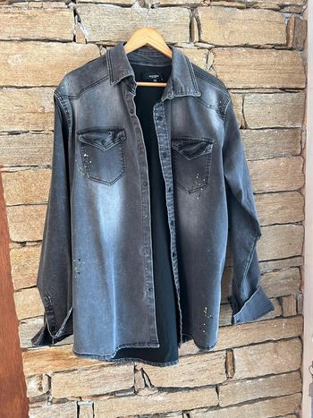 Chemise black denim taille xxl