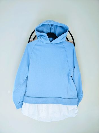 11-12 ans sweat a capuche bi matière Zara