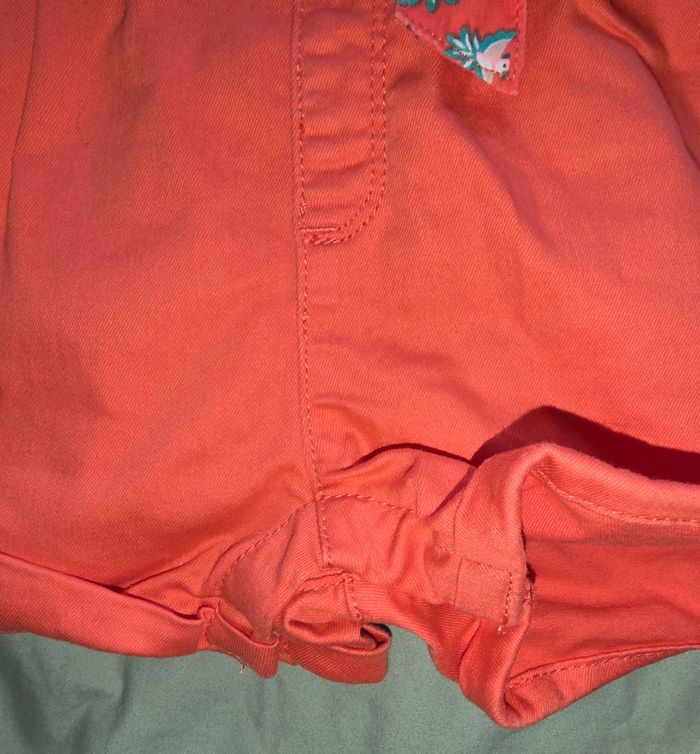 Salopette-short orange/corail #obaïbi 18 mois - photo numéro 3