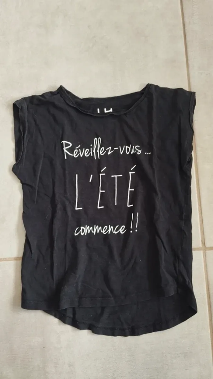 Tee-shirt noir la halle fille taille 10 ans - photo numéro 2