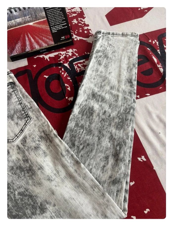 Jeans Dr Denim gris foncés délavé nuancé gris clairs taille 34 - photo numéro 3