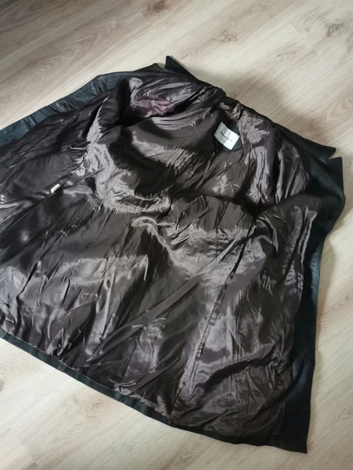 Veste en cuir marron Francesco Rizzi - photo numéro 3