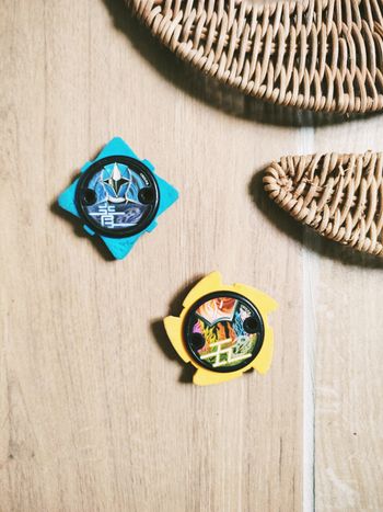 🌟 Power rangers ninja steel lot étoiles ishiban badge en mousse rangers bleu et puissance de feu jaune