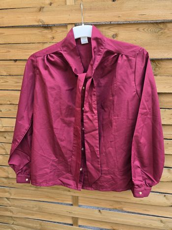 Chemisier col lavallière 🍒fabriqué en France Vintage🍒taille convient à un 42
