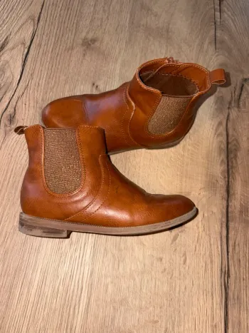 Bottine camel idéal mi saison