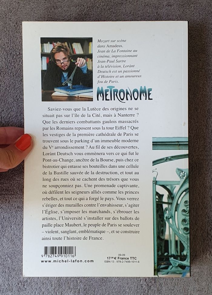 "Métronome, l'Histoire de France au rythme du métro parisien" / L. Deutsch aux Éd. Michel Lafon - photo numéro 2