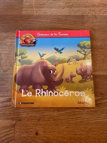 Livre Altaya Le monde des animaux Sauvages Animaux de la savane Le Rhinocéros