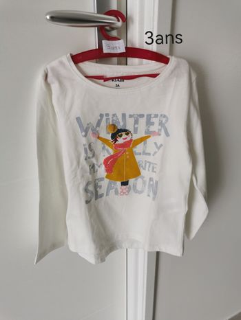 Tee shirt manches longues fille 3ans