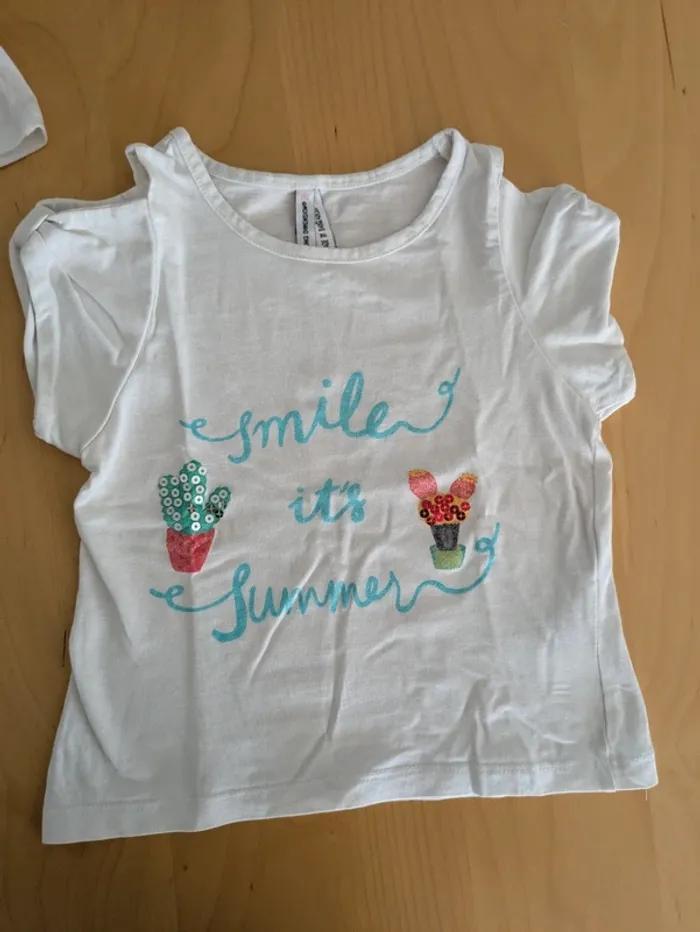 Lot de 3 tee shirts blanc taille 3 ans marque diverses - photo numéro 5