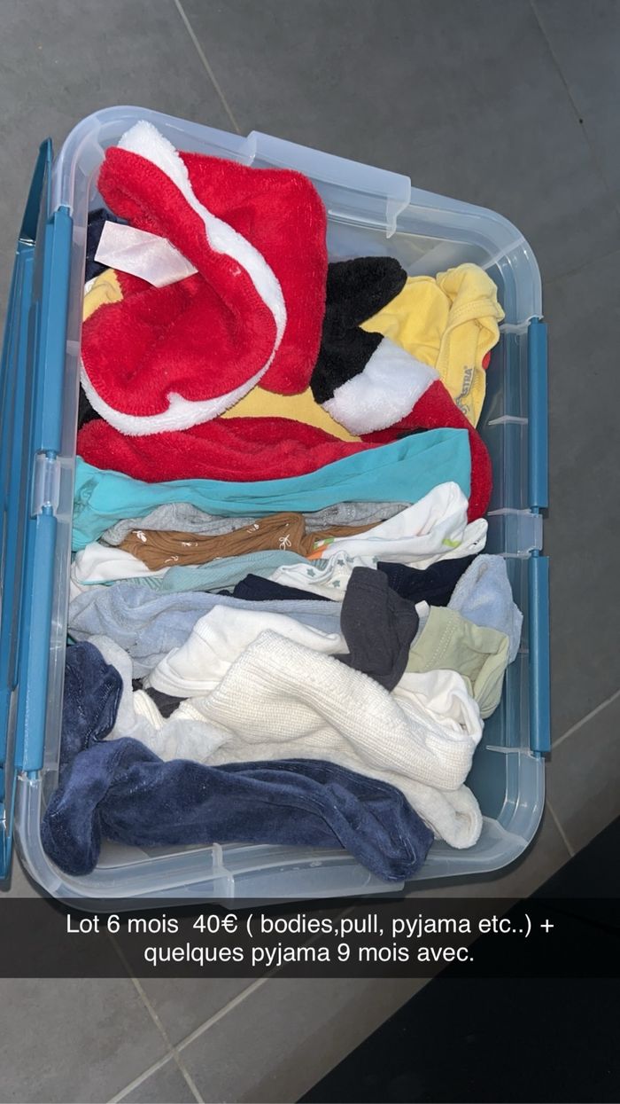 Lot vêtements 6 mois