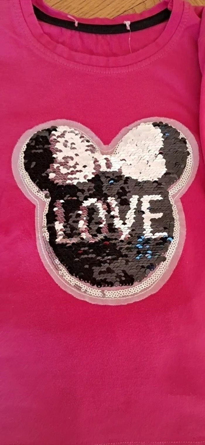 Lot leggings et t- shirt longues manches réversible Ebita 4 ans en excellent état - photo numéro 3