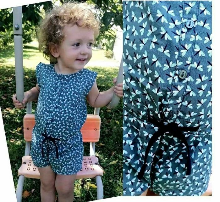 12 mois bébé fille combishort été obaibi