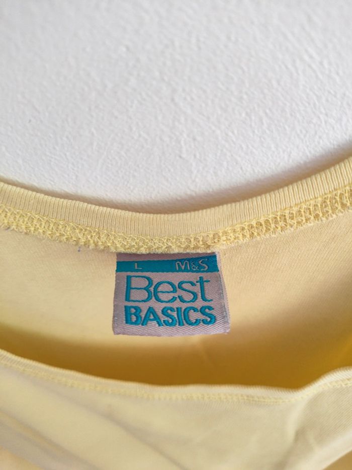 Débardeur basic m&s L jaune - photo numéro 3