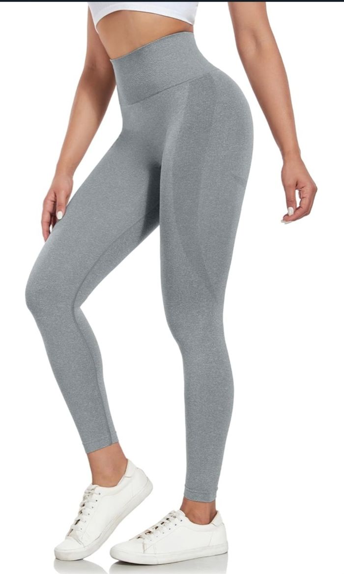 Pantalon Leggings femme sport gris - photo numéro 4