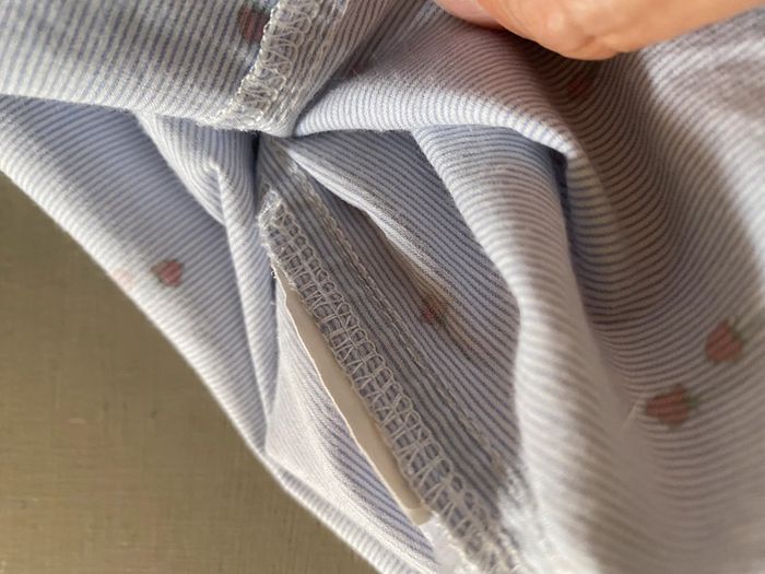 Blouse tee shirt Camaieu bleu à rayures avec froufrou taille 36 - photo numéro 13
