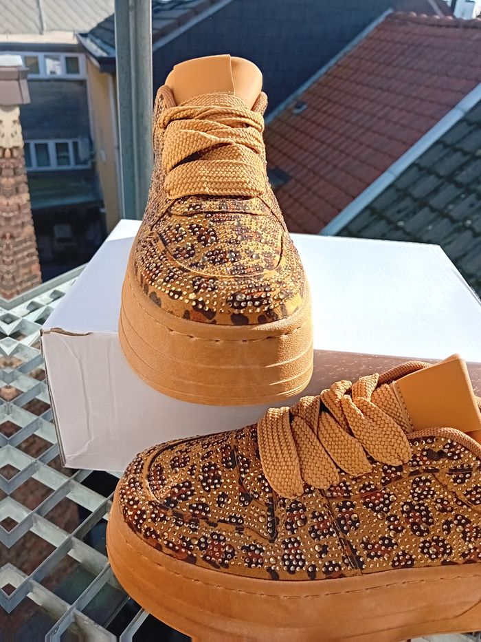 Basket femme haute plate-forme 40 léopard - photo numéro 5