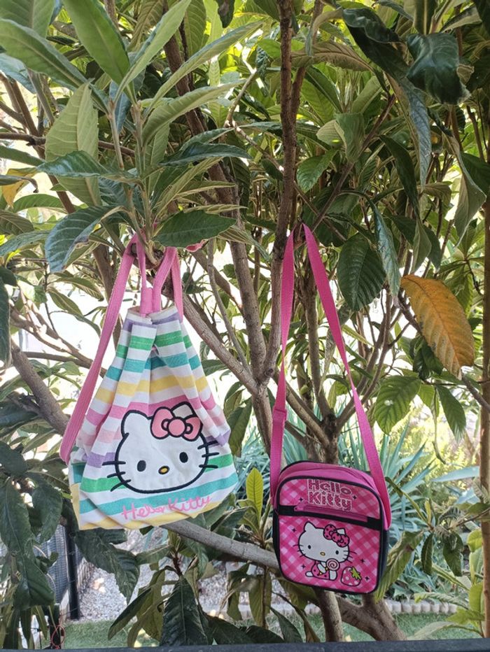 Lot de 2 sacs Hello Kitty pot la rentrée.