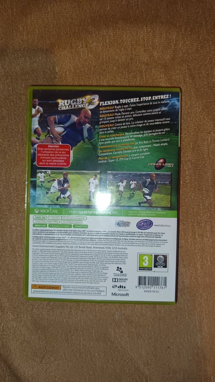 Rugby challenge 3 Xbox  360 - photo numéro 3