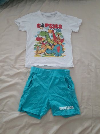 Lot 2 vêtements ensemble corsica été bébé enfant garçon 3-4 ans