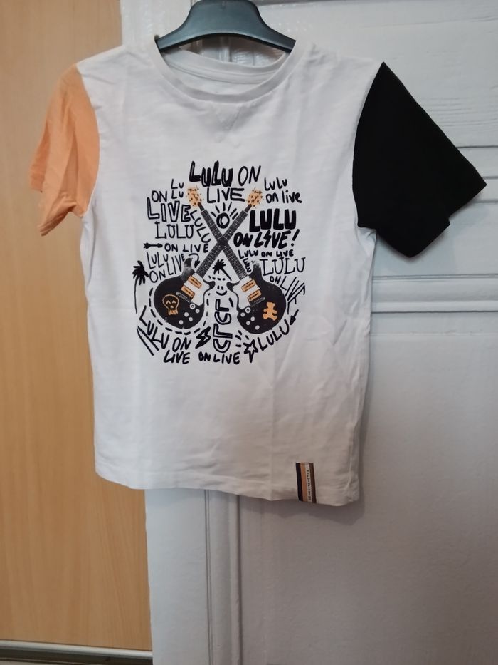 Tee-shirt lulu castagnette blanc et multicolore