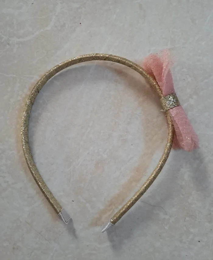 Serre tête paillete doré/rose poudré Sergent Major en TBE