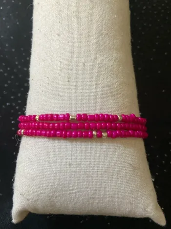 Bracelets roses fuchsia
