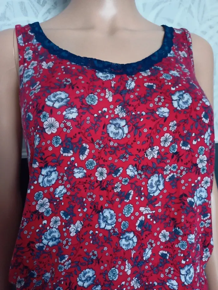 Pyjama Combi short fleuri M (38) R*386 - photo numéro 2