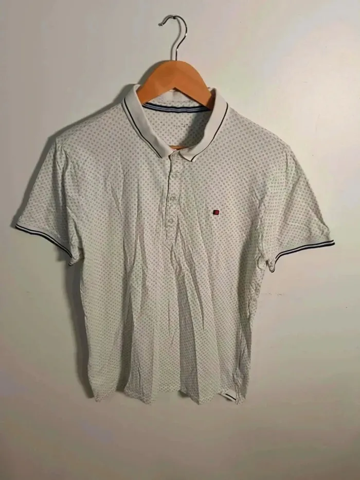 C10 polo imprimé blanc Teddy Smith M