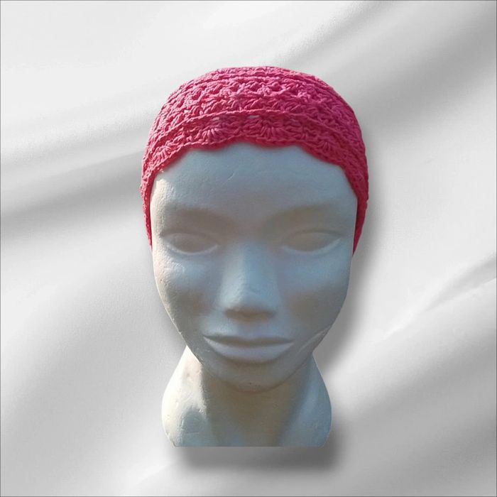Bandeau rose fuchsia coton majoritaire TU - photo numéro 3