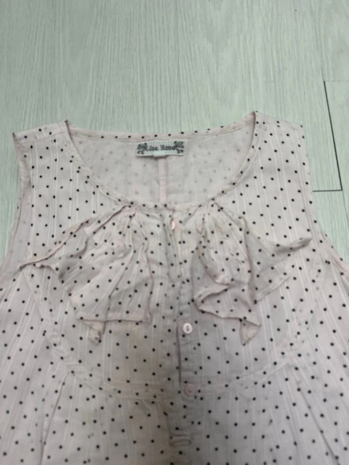 Robe rose pale Point noir, Lisa Rose, 10 ans. - photo numéro 2