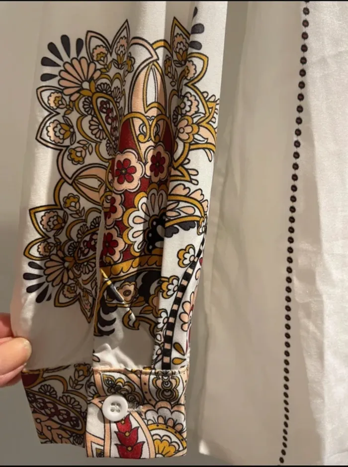 Chemise blanche à motifs ethniques – SHEIN – Taille 152 (équiv. S) - photo numéro 3