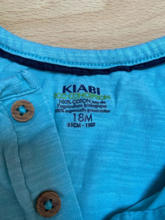 Teeshirt turquoise 18 mois Kiabi - photo numéro 3