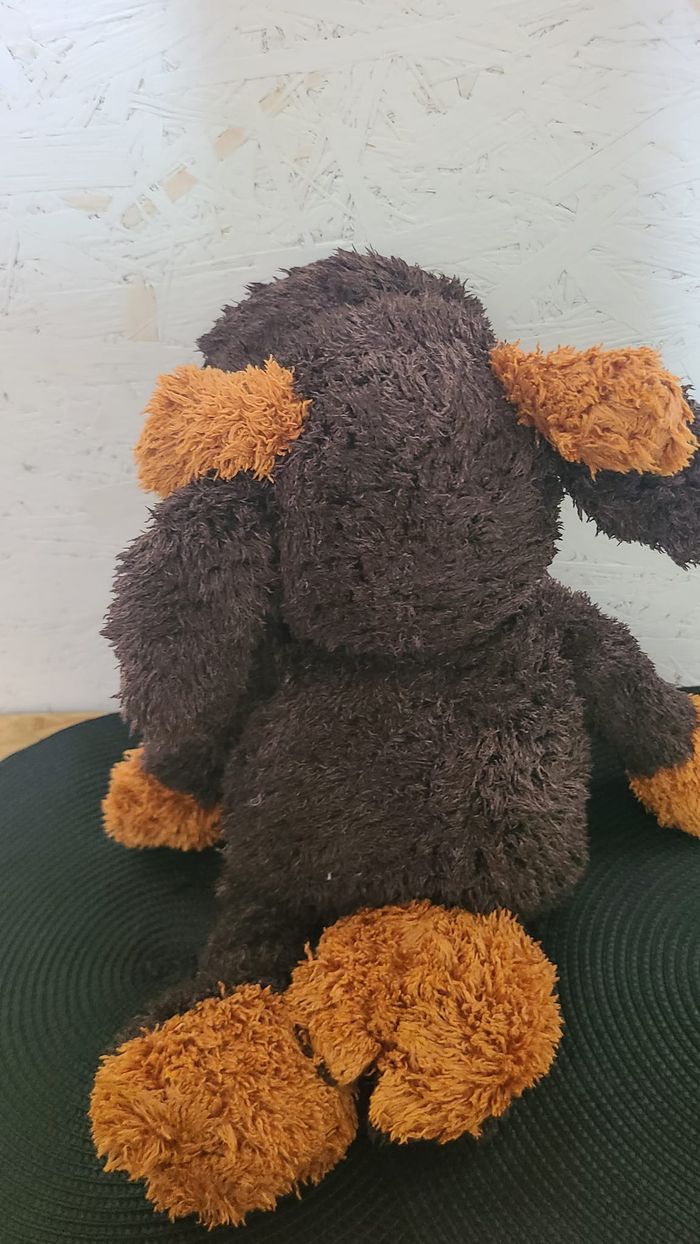 cerf renne elan enesco doudou marron peluche 45 cm - photo numéro 3