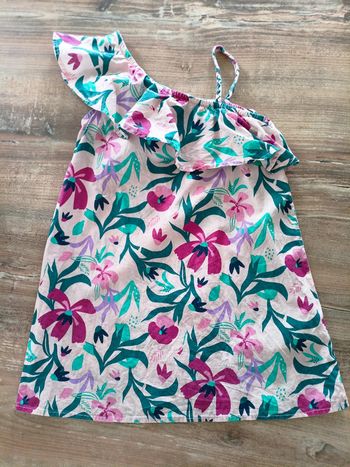 Robe asymétrique fleurie 5 ans