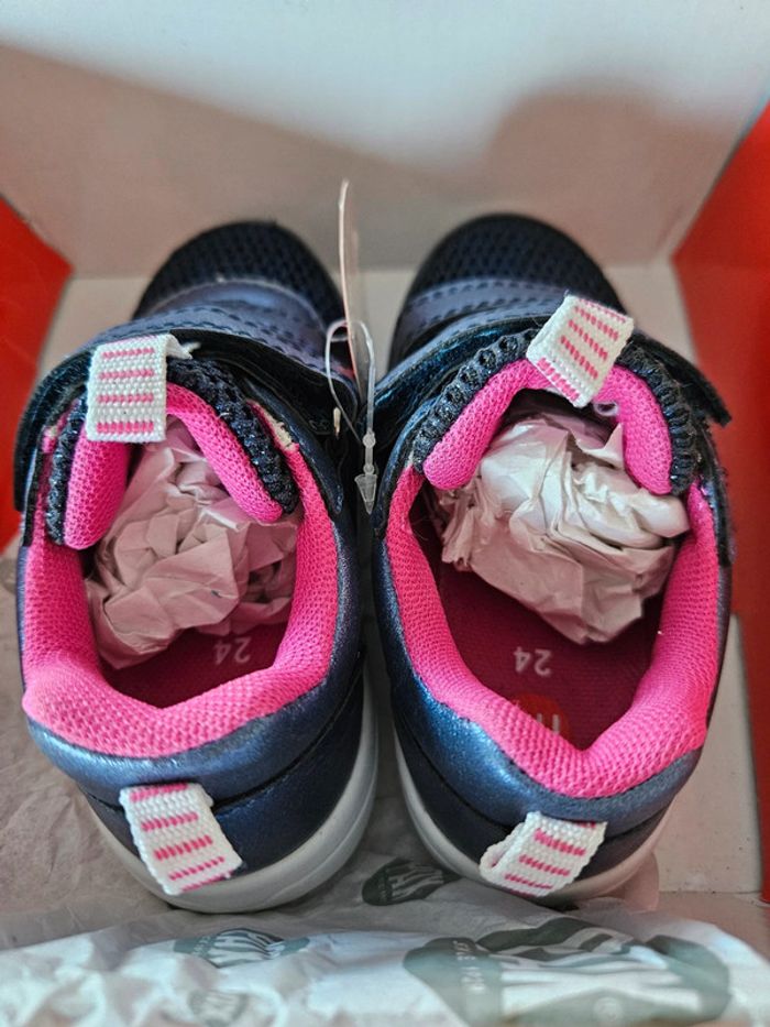 Sneakers fille  bleu pailleté taille 24 neufs Pax since 1929 #lora11chaussures - photo numéro 5