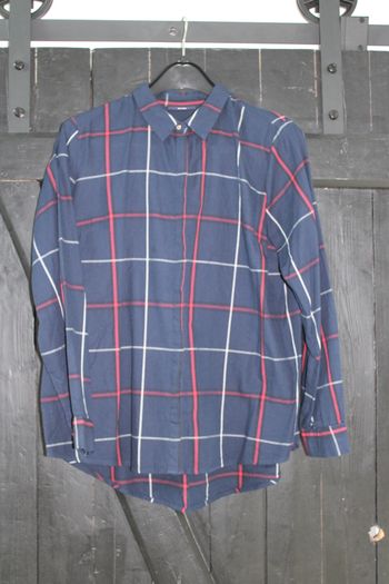 Chemise bleu marine à carreaux