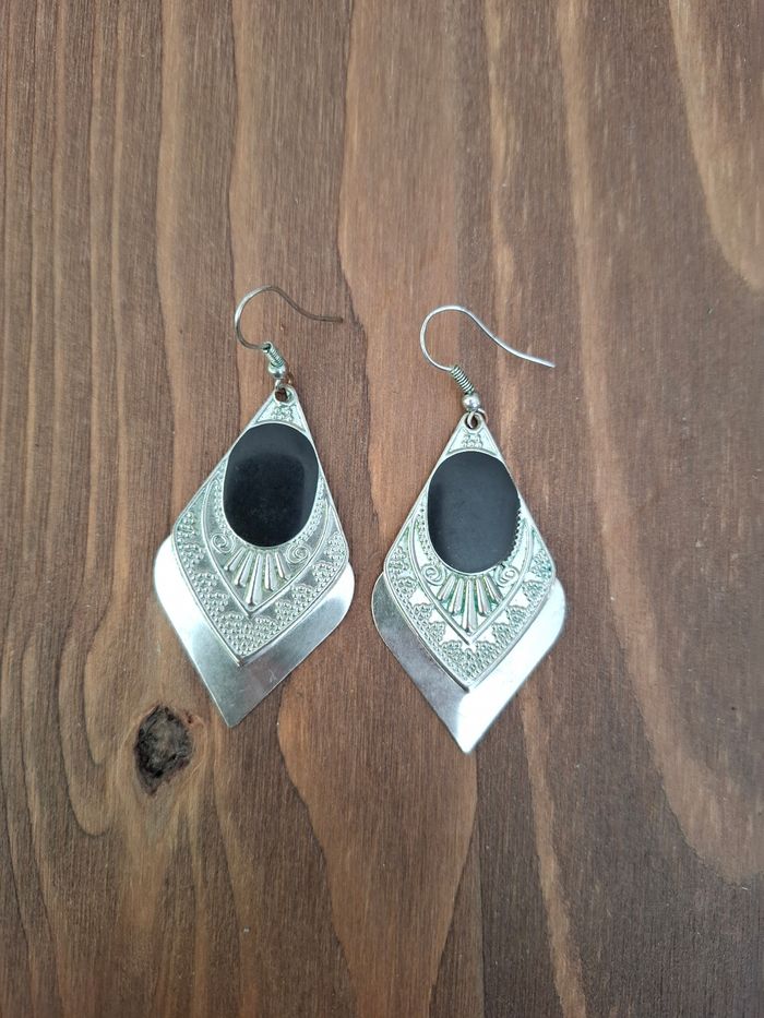 Boucles d’oreilles argentées