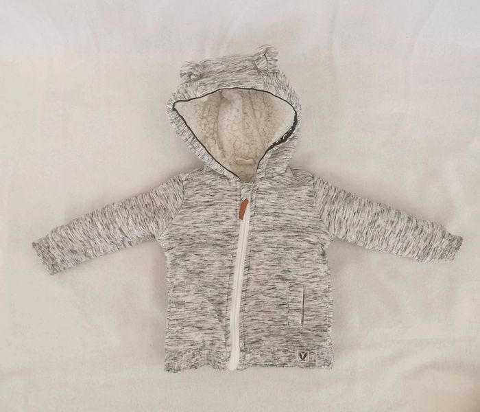 Veste sweat 👣 zippée, hema, 6mois - photo numéro 3