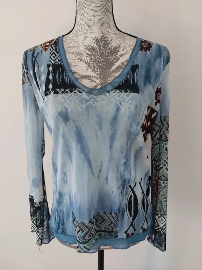Haut voile bleu DPM